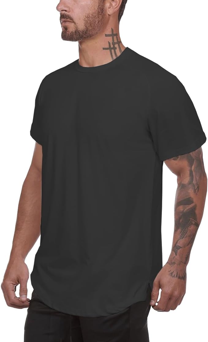 Men's Gym Workout T-Shirt Bodybuilding Fitness Athletic Activewear