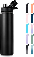 Insulated Water Bottle with Handle – Reusable Stainless Steel Bottle for Everyday Use