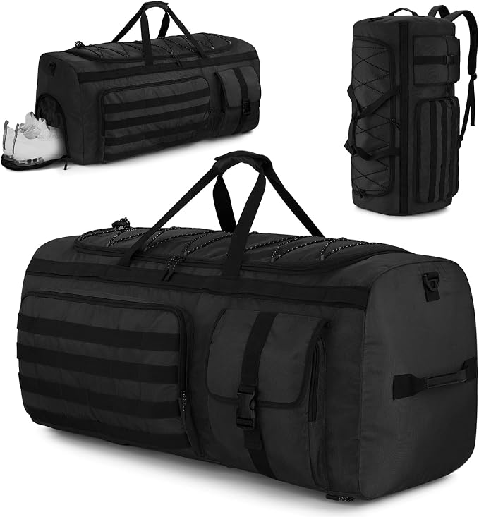 Large Convertible Duffel Bag for Gym Workout, Travel & Sports