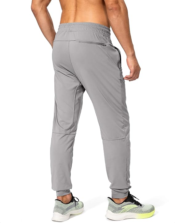 Men's Athletic Sweatpants with Zipper Pockets for Training