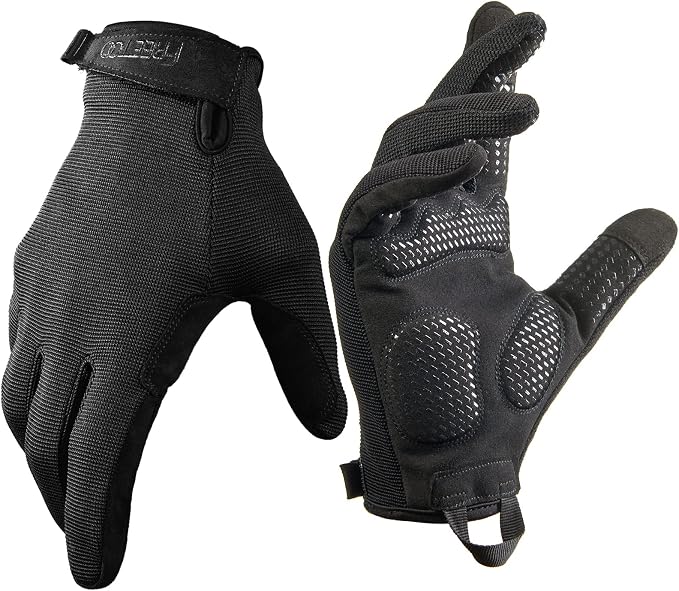 Full-Finger Workout Gloves for Men with Padded Grip